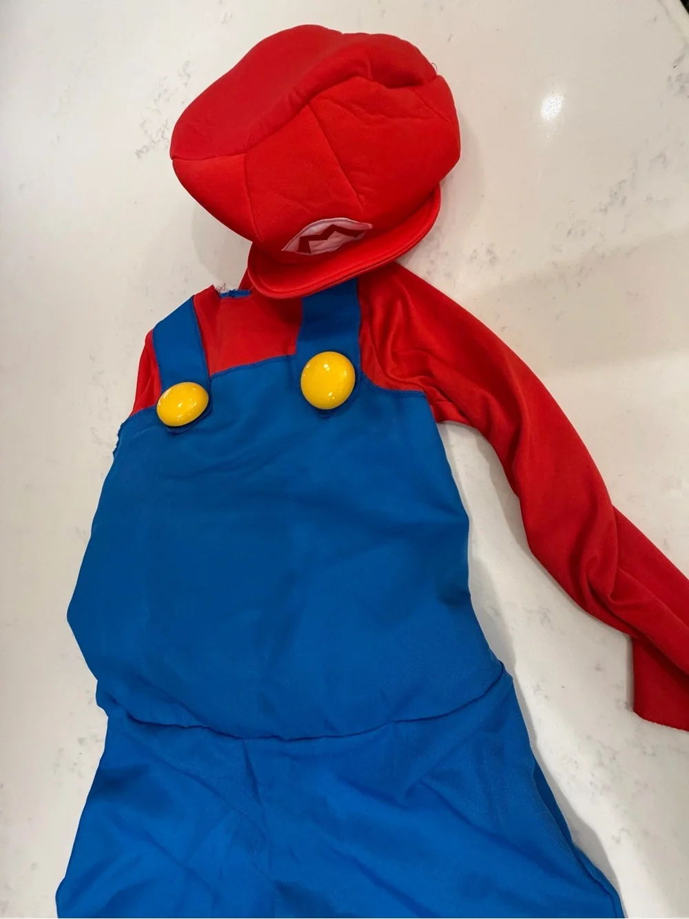 Nintendo Classic Red & Blue Plumber Costume for Kids set -2